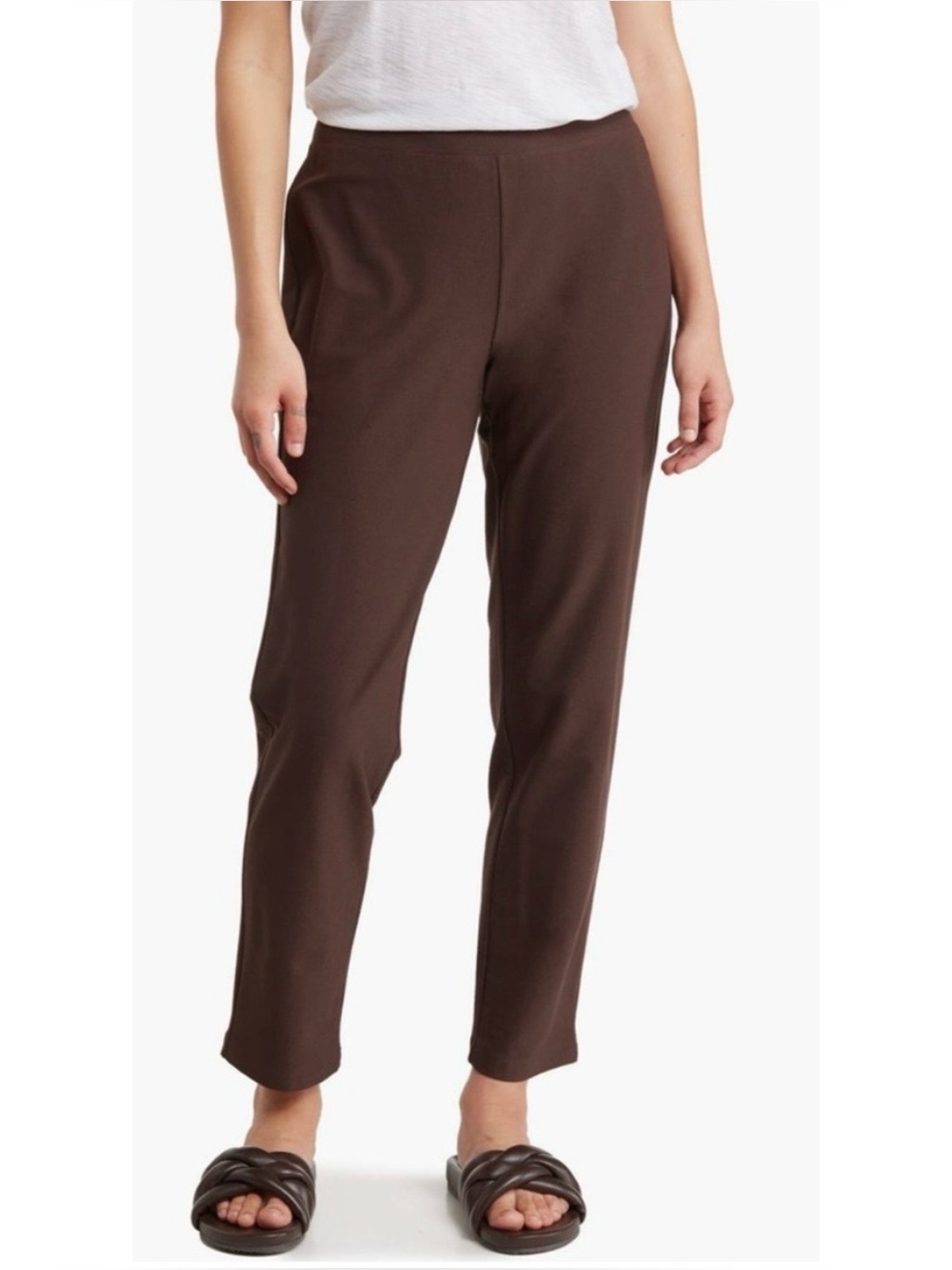 Eileen Fisher Crepe Stretch Straight Leg Pant XL